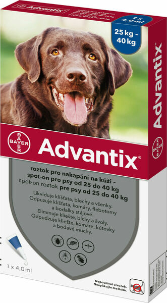 Advantix pro psy spot-on nad 25kg 1x4ml porovnat ceny