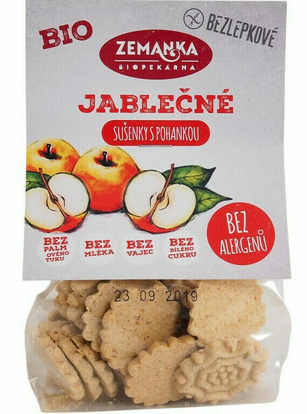 Biopekárna Zemanka  Bezlepkové pohankovo - jablečné bio sušenky porovnat ceny