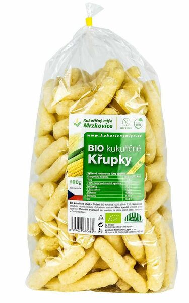 Kukuřičný mlýn Mrzkovice Kukuřičné křuky slané BIO - ručně balené 100g porovnat ceny
