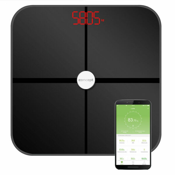 PERFECT HEALTH VO4011 Osobní váha diagnostická 180 kg, černá, Druh zboží: Elektrické přístroje, Barva: Černá porovnat ceny