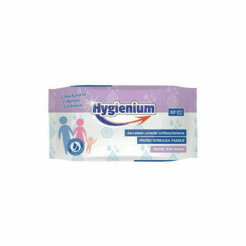Hygienium Antibakteriální vlhčené ubrousky 50 ks porovnat ceny