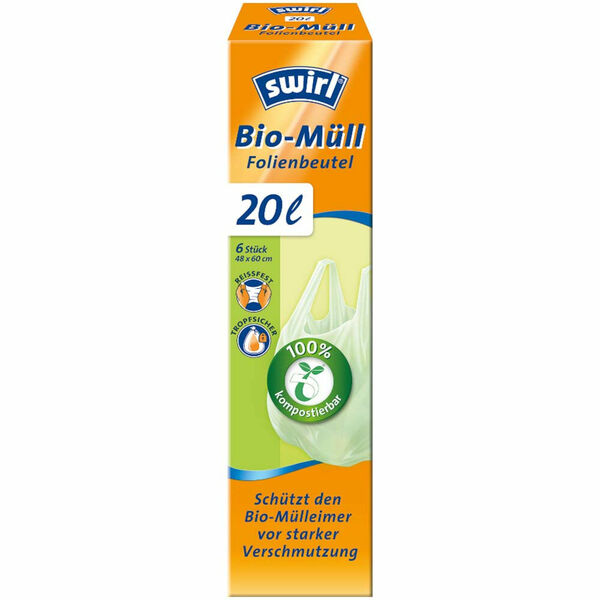 SWIRL BIO kompostovatelné pytle s uchy 20 litrů 6 ks porovnat ceny