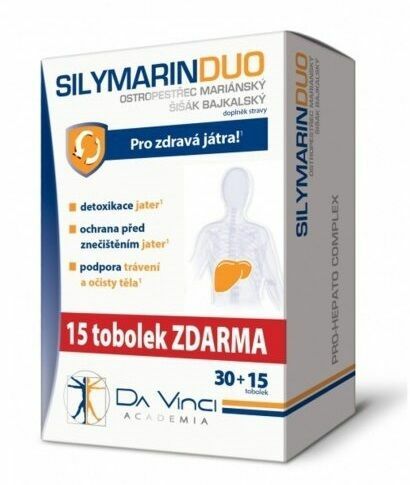 SILYMARIN DUO Da Vinci 30+15 tobolek porovnat ceny