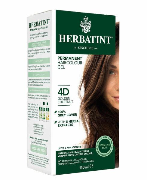 Herbatint Permanentní barva na vlasy zlatavý kaštan 4D, 150ml porovnat ceny