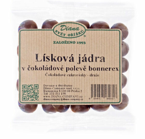 Diana Company Lísková jádra v čokoládové polevě bonnerex 100g porovnat ceny