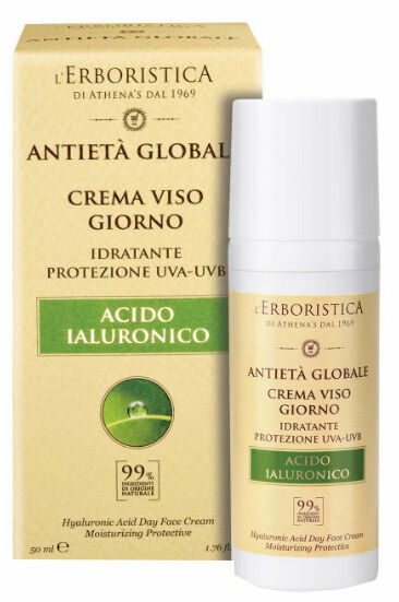 Erboristica Global Anti-Age Denní pleťový krém s kyselinou hyaluronovou a UVA-UVB ochranou 50ml porovnat ceny