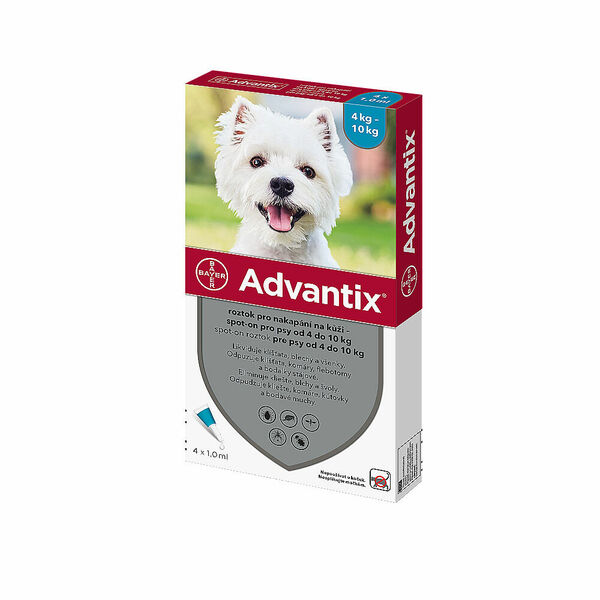 ADVANTIX Spot on pro psy 4-10 kg 4 x 1 ml porovnat ceny