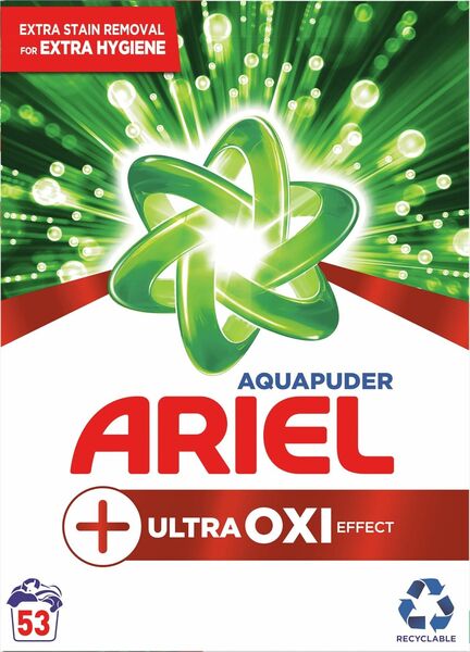 Ariel prací prášek Ultra Oxi Effect (53 pracích dávek), 3,975kg porovnat ceny