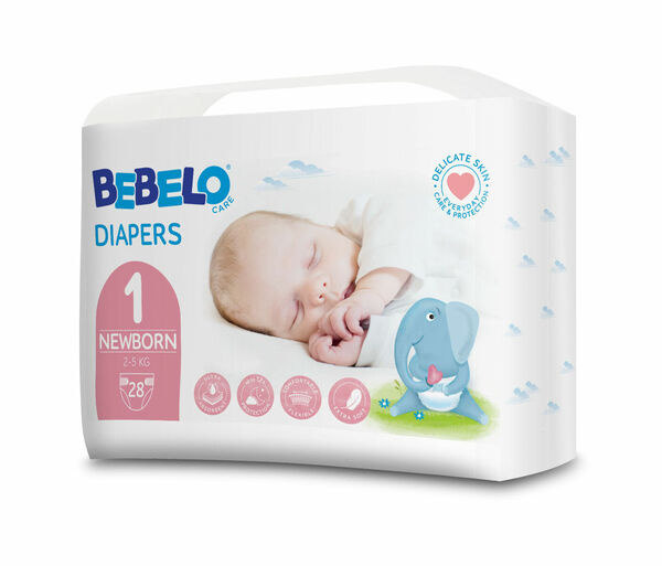 BEBELO Care Diapers Newborn 1 dětské pleny 28 ks porovnat ceny