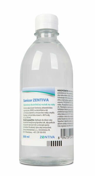 Anti-COVID Zentiva  Sanicor Zentiva dezinf. roztok na ruce 500ml porovnat ceny