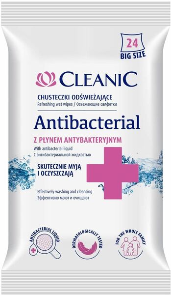 Harper Hygienics Cleanic Antibakteriální vlhčené ubrousky 24ks porovnat ceny