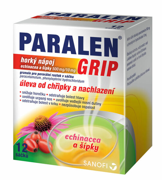 Paralen®  Paralen Grip horký nápoj Echinacea a šípky 12 sáčků porovnat ceny