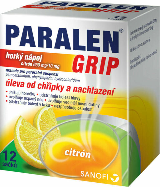 Paralen® Grip Horký Nápoj citron sáčky 12ks porovnat ceny