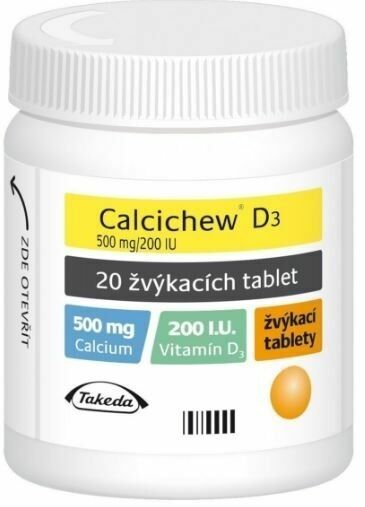 Calcichew D3 20 žvýkacích tablet porovnat ceny