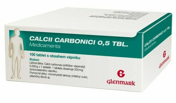 Glenmark  Calcii Carbonici 0.5g MVM 100 tablet porovnat ceny