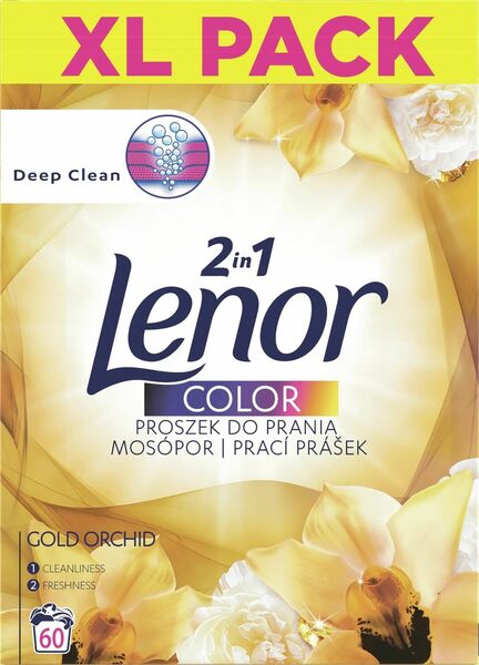 Lenor 2v1 prací prášek Color, Gold Orchid (60 pracích dávek), 3,9kg porovnat ceny