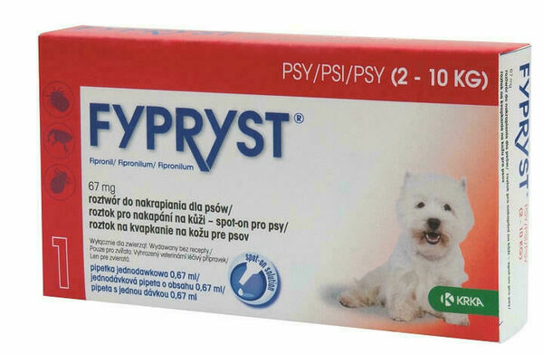 Fypryst 67 mg roztok pro nakapání na kůži – spot-on pro psy porovnat ceny