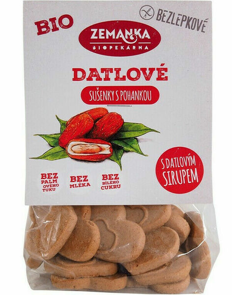Biopekárna Zemanka  Bezlepkové pohankovo - datlové bio sušenky porovnat ceny