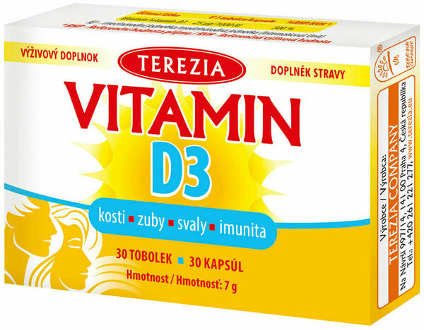 TEREZIA Vitamín D3 1000 IU 30 tobolek porovnat ceny
