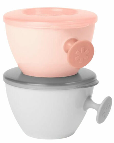 Skip Hop, Misky s víkem a držákem Easy Grab Grey, Coral,2x240 ml,3m+ porovnat ceny