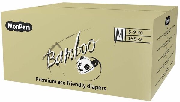 MonPeri Bamboo Mega pack M 5–9kg Jednorázové bambusové EKO pleny 168ks porovnat ceny