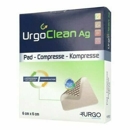 KRYTÍ ABSORPČNÍ URGOCLEAN AG S LIPIDOKOLOIDNÍ ČÁSTÍ,SE STŘÍBREM 6CMX6CM,MIKROADHERENTNÍ,VLÁKNA S VYSOCE ABSORPČNÍM porovnat ceny