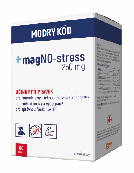 Modrý kód magNO-stress 250 mg, 60 tablet porovnat ceny