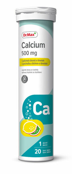 Dr.Max Calcium 500 mg citron a limetka 20 šumivých tablet porovnat ceny