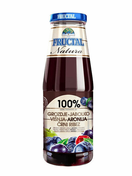 Fructal Natura  NATURA aronie hrozno jablko višně 100% 700ml porovnat ceny
