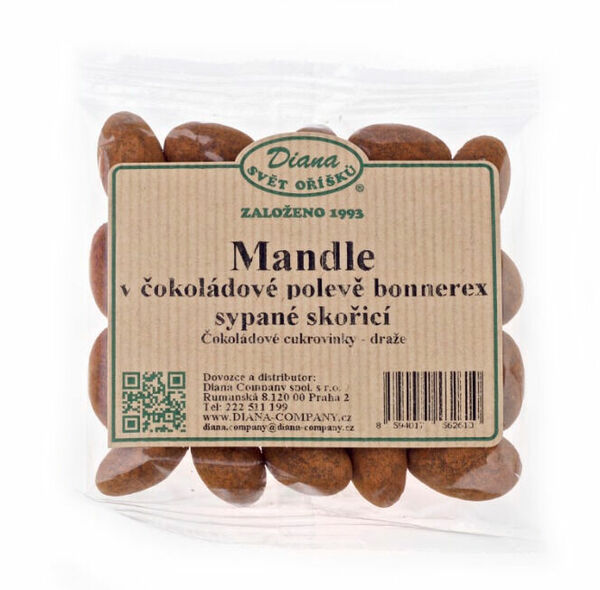 Diana Company Mandle v čokoládové polevě bonnerex sypané skořicí 500g porovnat ceny