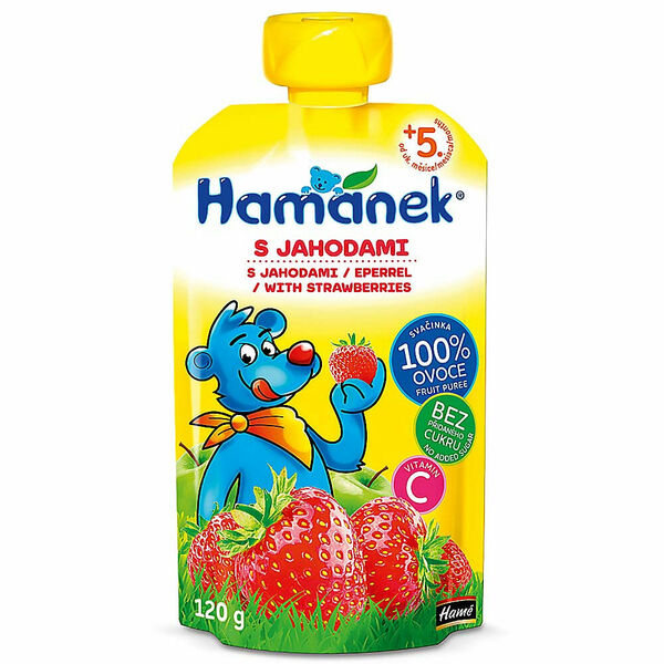 HAMÁNEK Svačinka kojenecká výživa s jahodami 120 g porovnat ceny