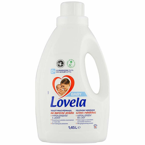 LOVELA Baby tekutý prací přípravek na barevné prádlo 16 pracích dávek 1,45 l porovnat ceny