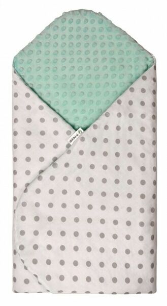T-tomi  Rychlozavinovačka MINKY, white - green / grey dots porovnat ceny