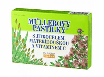 Dr.Muller  Müllerovy pastilky s jitrocelem+mateřídouškou 24ks porovnat ceny