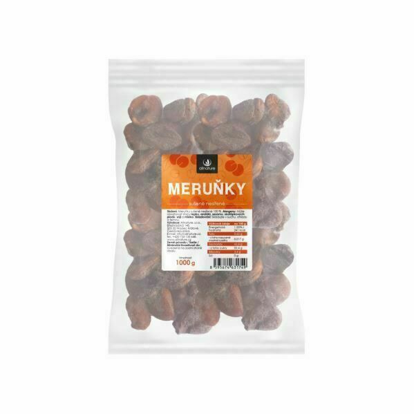 Allnature Meruňky sušené nesířené 1000g porovnat ceny