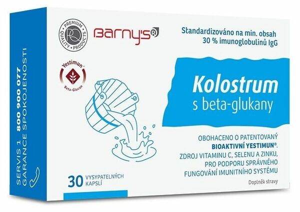 Barny's  Barnys Kolostrum s beta-glukany 30 kapslí porovnat ceny