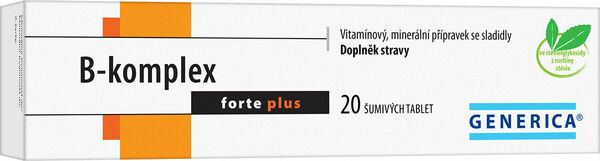 Generica B-komplex forte plus 20 šumivých tablet porovnat ceny