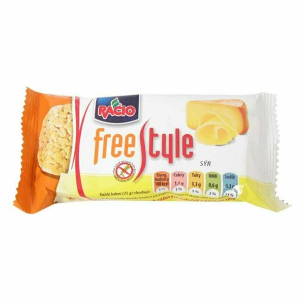 RACIO Free style rýžové chlebíčky příchuť sýra 25g porovnat ceny