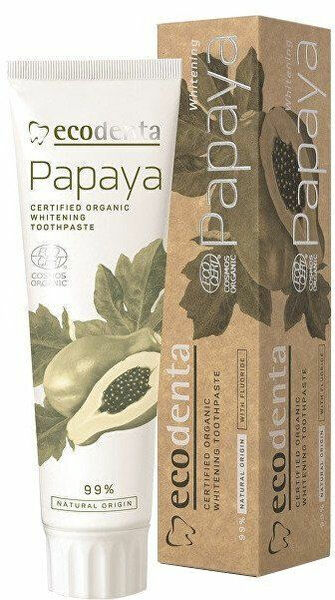 ECODENTA Zubní pasta bělící papája BIO 100 ml porovnat ceny