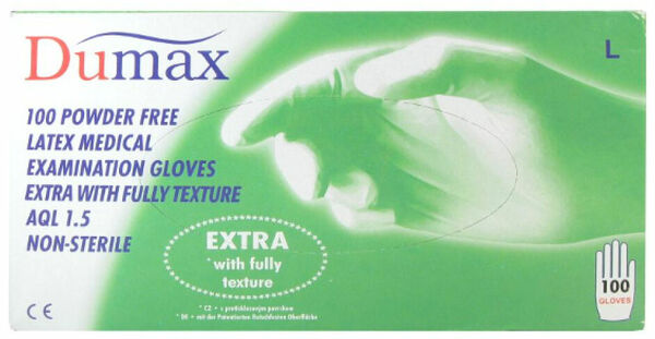 Dumax vyšetř.latex.nester.nepudr.rukavice L/100ks porovnat ceny