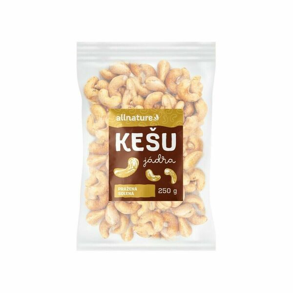 Allnature Kešu pražené solené 250g porovnat ceny