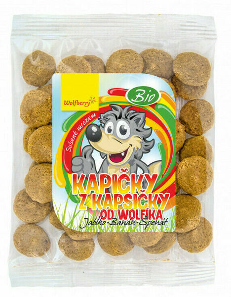 Wolfberry Kapičky z kapsičky BIO od Wolfíka - jablko, banán, špenát 18g porovnat ceny