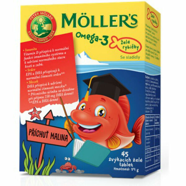 MÖLLERS Omega 3 želé rybičky 45 ks porovnat ceny