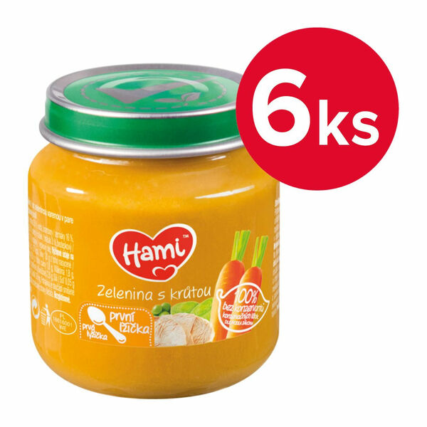 Hami Zelenina s krůtou 4m+ 6x125 g porovnat ceny