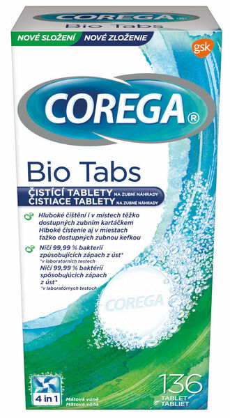Corega Bio Tabs čistící tablety 136ks porovnat ceny