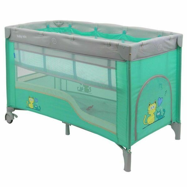 Dětská cestovní postýlka Baby Mix kočky mint porovnat ceny