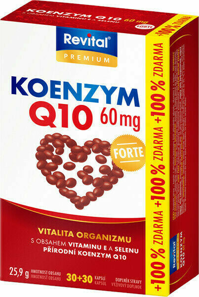 Revital Koenzym Q10 60mg+Selen+Vitamin E 30+30 kapslí ZDARMA porovnat ceny