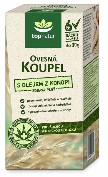 Topnatur Ovesná koupel s olejem z konopí 6x30g porovnat ceny