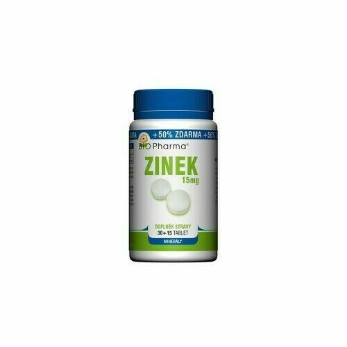 Zinek 15mg tbl.30+15 Bio-Pharma porovnat ceny