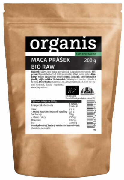 Organis Maca prášek BIO RAW 200g porovnat ceny